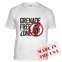 Grenade Free Zone MADE IN THE USA t-shirt